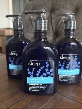 LOT OF 3 Bath & Body Works Sleep Aromatherapy Lavender Vanilla Hand Soap